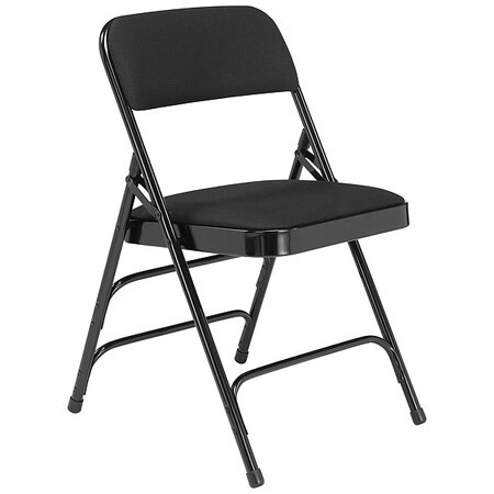 National Public Seating Triple Brace Fold Chair,Farbic,Blk,PK4 2310