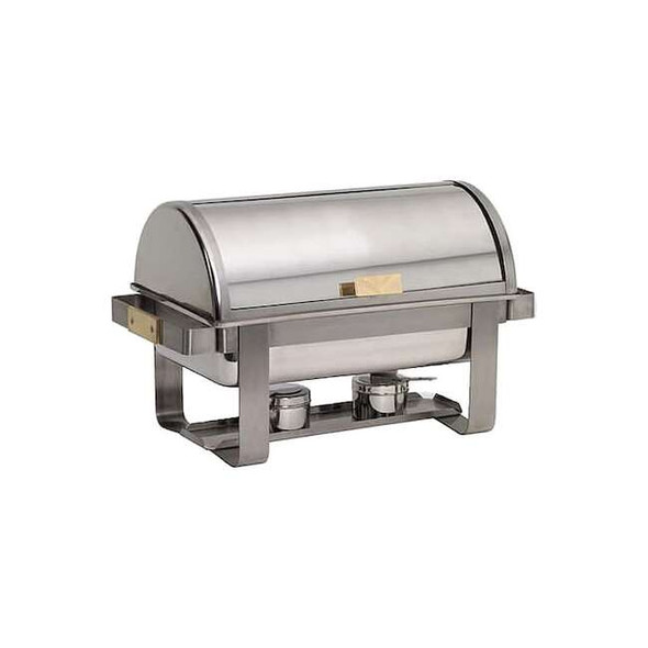 American Metalcraft Chafer,Roll Top,Stainless/Brass,8 qt. MACD3