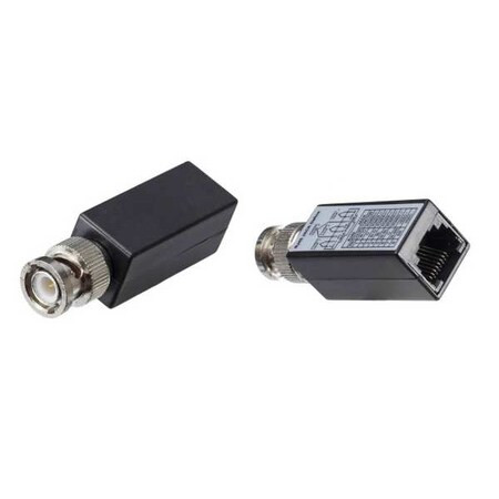 Gem by Triplett CCTV Balun,BNC Male to RJ45 Female,PR BLN-RJ452-2PK
