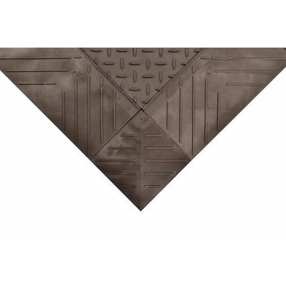 Notrax Antifatigue Mat, 72" L x 4 ft. W, 1" Thickness, PVC, Diamond, Black 621S4872BL