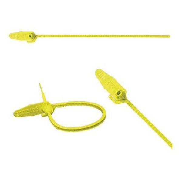 Elc Security Products Pull-Tight Seals,Yellow,Unfinished,PK250 061N21PPYL