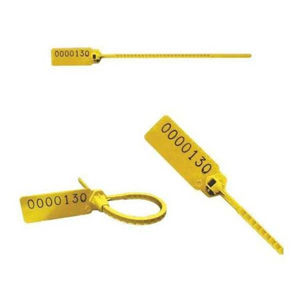 Elc Security Products Pull-Tight Seals,Yellow,Unfinished,PK250 060H14PPYL
