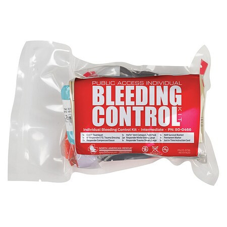 Bleeding Control Kit, Plastic Pouch, 11 Components, 1 People Served