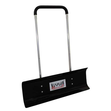 Manplow Snow Pusher, 40 in W x Plastic Blade, 50 in L Aluminum Handle RevX40