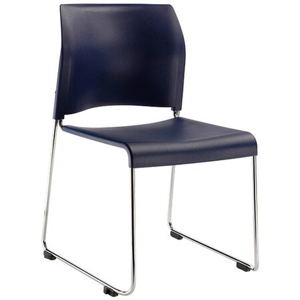 National Public Seating Stacking Chair 8800 Series, Plastic Navy Blue 88041104