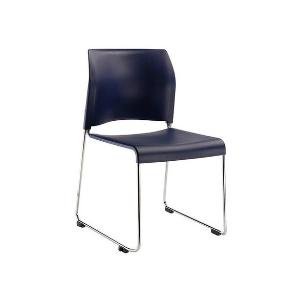 National Public Seating Stacking Chair 8800 Series, Plastic Navy Blue 88041104