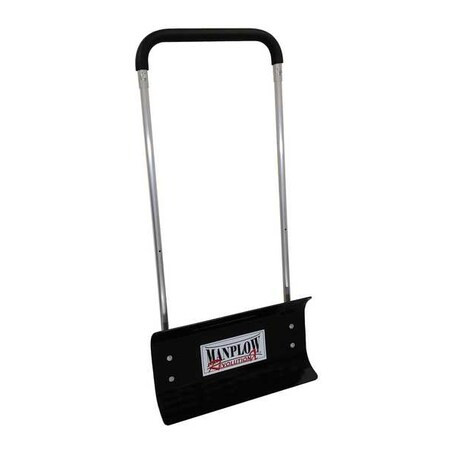 Manplow Snow Pusher, 24 in W x Plastic Blade, 50 in L Aluminum Handle RevX24