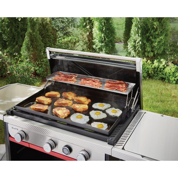 Weber Slate Adjustable 30 In. Warming Rack-Roasting Tray 3400164 821759