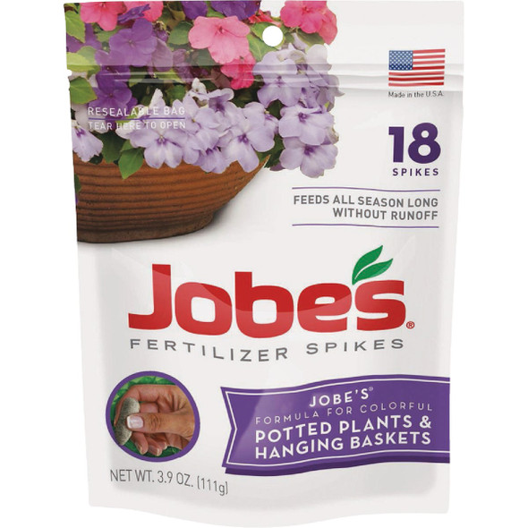 Jobe's Fertilizer Spikes for Potted Plants & Hanging Baskets (18-Pack) 06105
