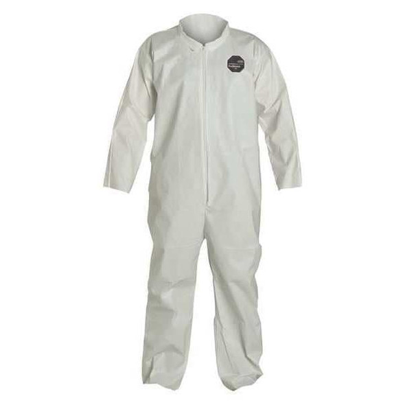 Collared Disposable Coveralls, M, White, ProShield(R) 60, zipper