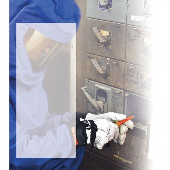 Electrical-Insulating Glove Kit, 500V AC, 750V DC, Rubber, 11" Length, Blue, Size 9