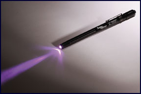Stylus LED Pen Flashlight - Blue Pen, Ultra-Violet LED 65069