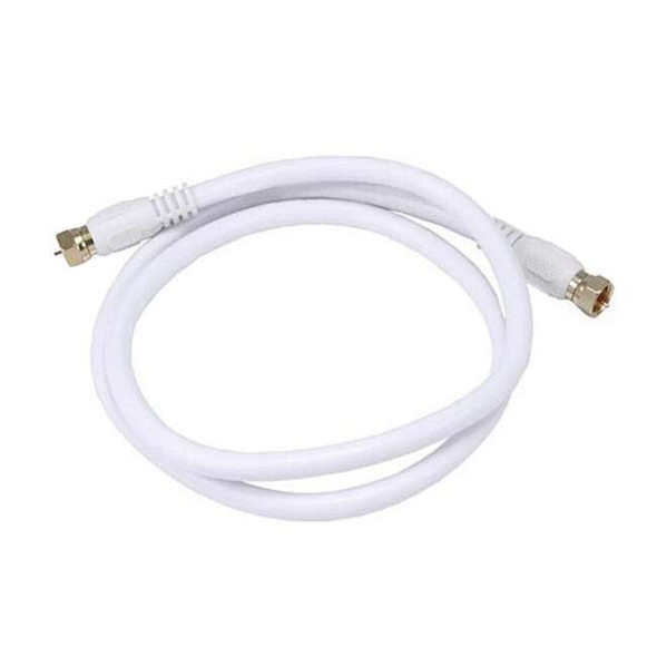 Monoprice Coaxial Cable,RG-6,3 ft.,White 4057