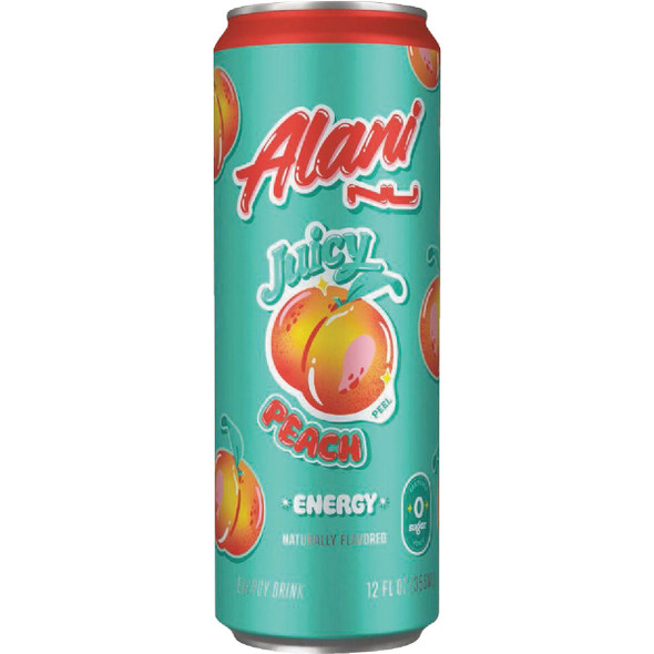 Alani 12 Oz. Juicy Peach Energy Drink 82452 Pack of 24