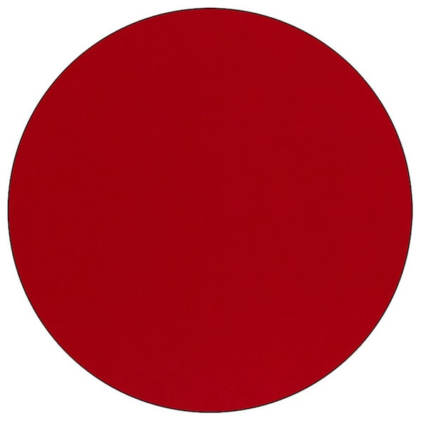 Flash Furniture Round Activity Table, Laminate, Red XU-A60-RND-RED-T-P-GG