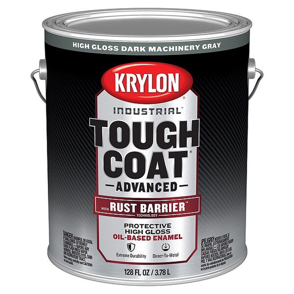 Exterior Protective Coating, Gloss, Oil/Alkyd Base, Dark Machinery Gray, 1 gal