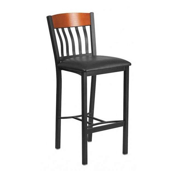 Flash Furniture Vertical Stool,Black/Cherry,Black Seat XU-DG-60618B-CHY-BLKV-GG