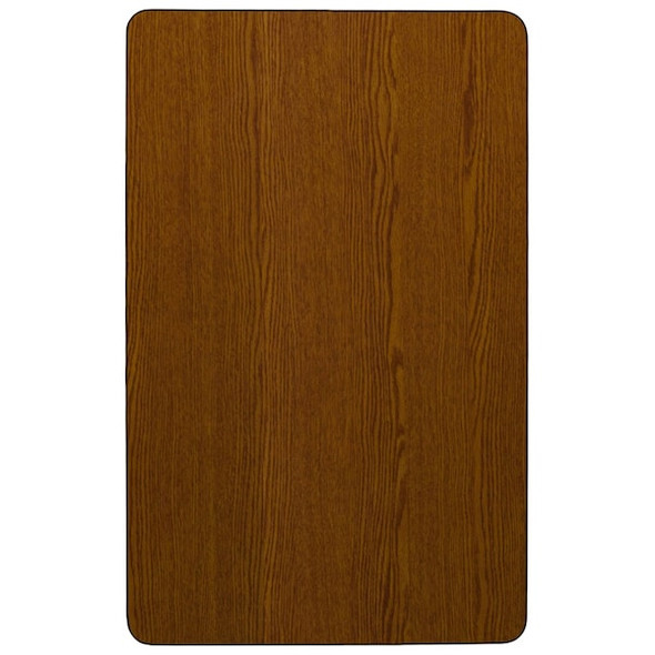 Flash Furniture Rectangle Activity Table, Laminate, Wood Grain XU-A3072-REC-OAK-H-A-GG