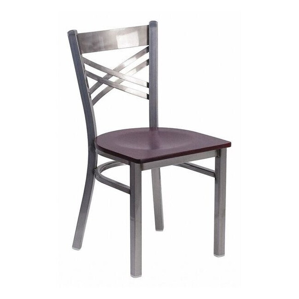 Hercules Restaurant Chair, Wood Back, 16-1/2 in W 17" L 32-1/4" H
