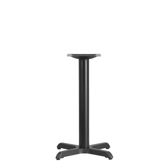 Restaurant Table X-Base with 3" Dia. Tab, 22 in W, 22 in L, 28 in H