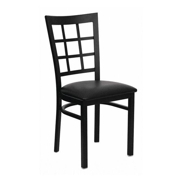 Hercules Restaurant Chair, Black Back, 16-1/2 in W 20" L 36-1/2" H