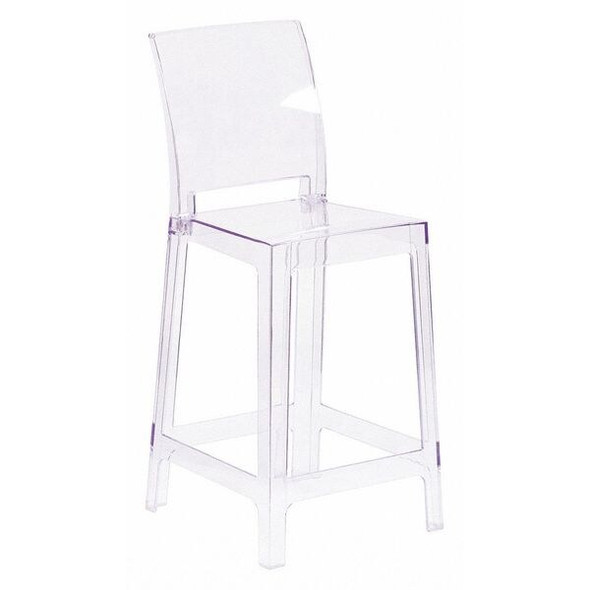 Flash Furniture Square Back Ghost Stool OW-SQUAREBACK-24-GG