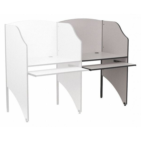 Flash Furniture Add-On Study Carrel,Nebule Grey MT-M6202-GY-ADD-GG