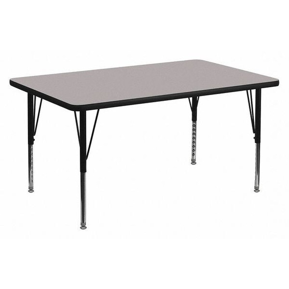 Flash Furniture Rectangle Activity Table, Laminate, Grey XU-A3672-REC-GY-H-P-GG