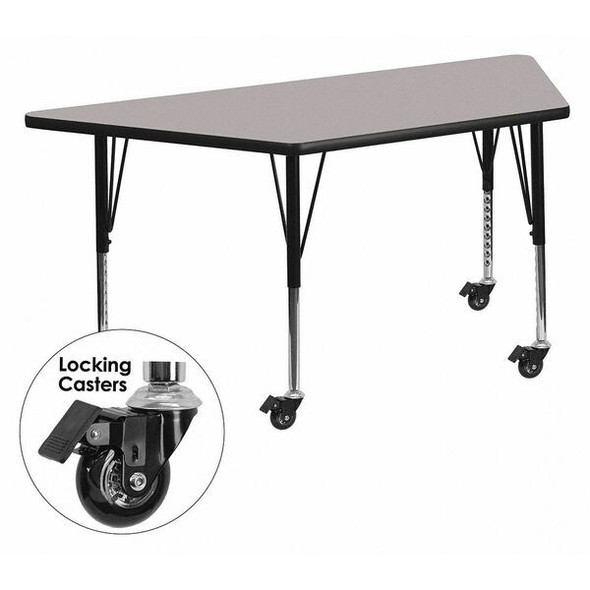Activity Table,Trapezoid,Gray,30"x60"