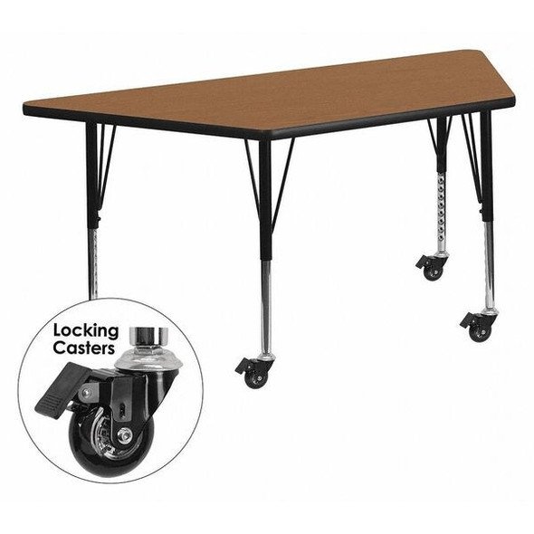 Activity Table,Trapezoid,Oak,30"x60"