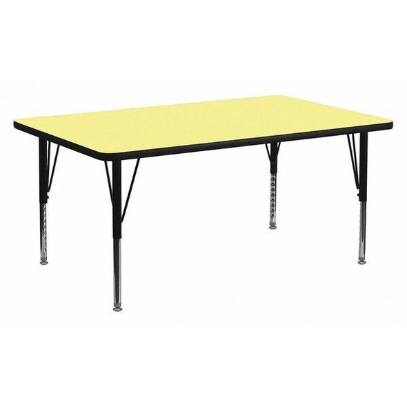 Flash Furniture Activity Table,Rect,Yellow,30"x72" XU-A3072-REC-YEL-T-P-GG