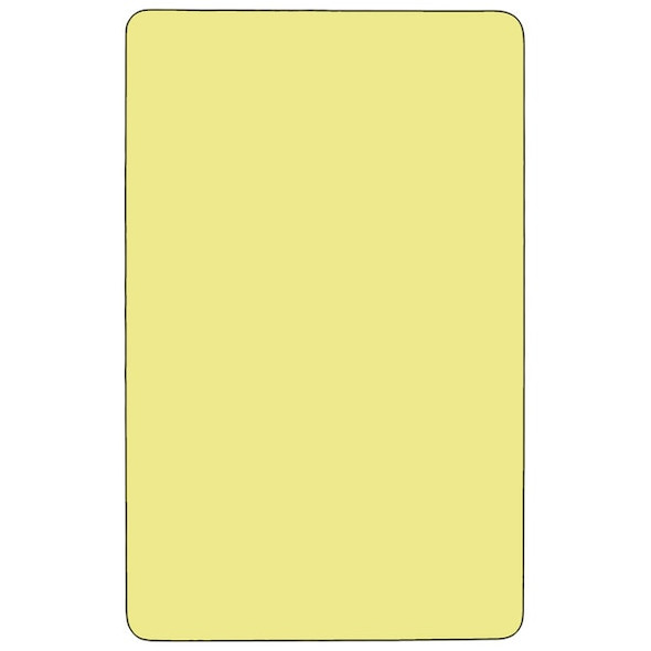 Flash Furniture Activity Table,Rect,Yellow,30"x72" XU-A3072-REC-YEL-T-P-GG Flash Furniture Activity Table,Rect,Yellow,30"x72" XU-A3072-REC-YEL-T-P-GG