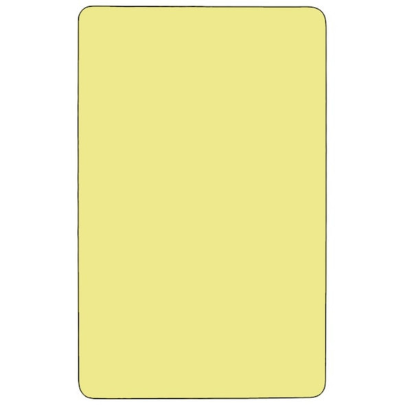 Flash Furniture Activity Table,Rect,Yellow,30"x72" XU-A3072-REC-YEL-T-P-GG