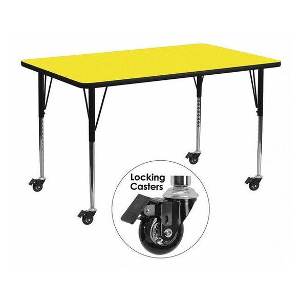 Rectangle Activity Table, Laminate, Yellow
