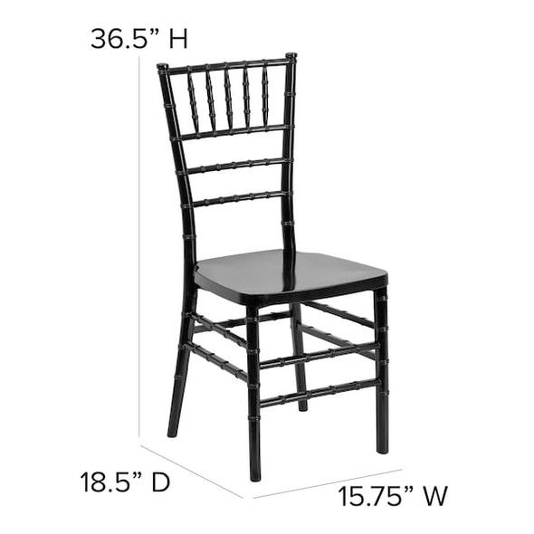Flash Furniture Resin Chiavari Chair,Black LE-BLACK-GG Flash Furniture Resin Chiavari Chair,Black LE-BLACK-GG