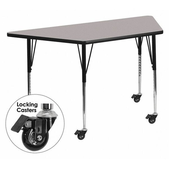 Activity Table,Trapezoid,Gray,25"x46"