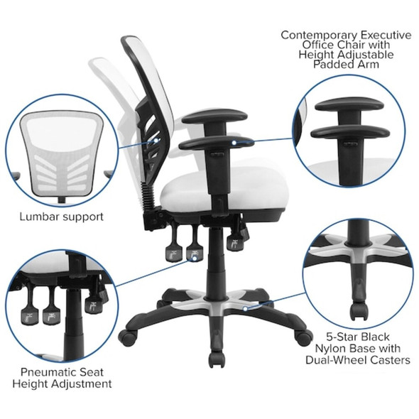 Flash Furniture HL-0001-WH-GG