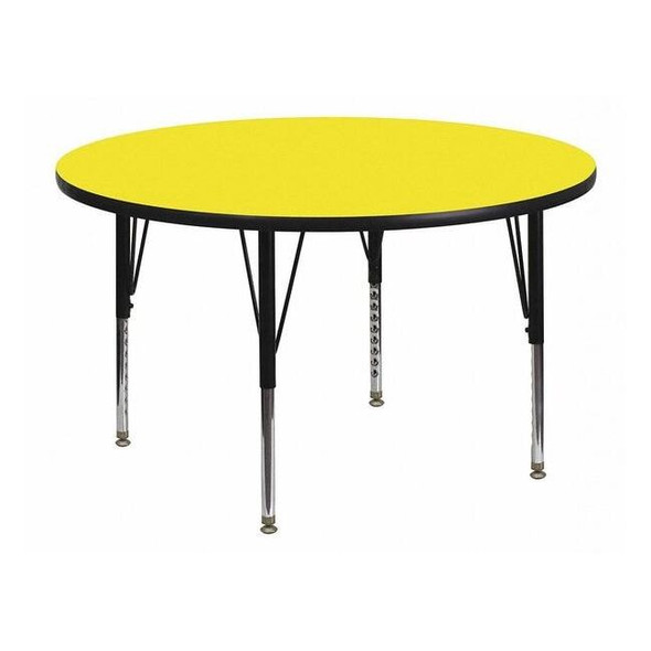 Flash Furniture Round Activity Table, Laminate, Yellow XU-A48-RND-YEL-H-P-GG