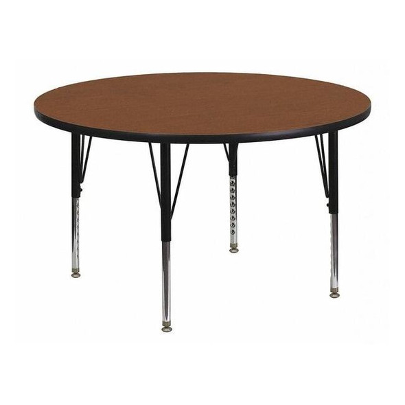 Flash Furniture Round Activity Table, Laminate, Wood Grain XU-A48-RND-OAK-H-P-GG