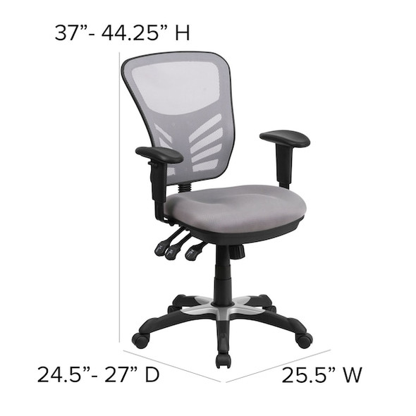 Flash Furniture Mid-Back Exec Chair,Gray HL-0001-GY-GG Flash Furniture Mid-Back Exec Chair,Gray HL-0001-GY-GG