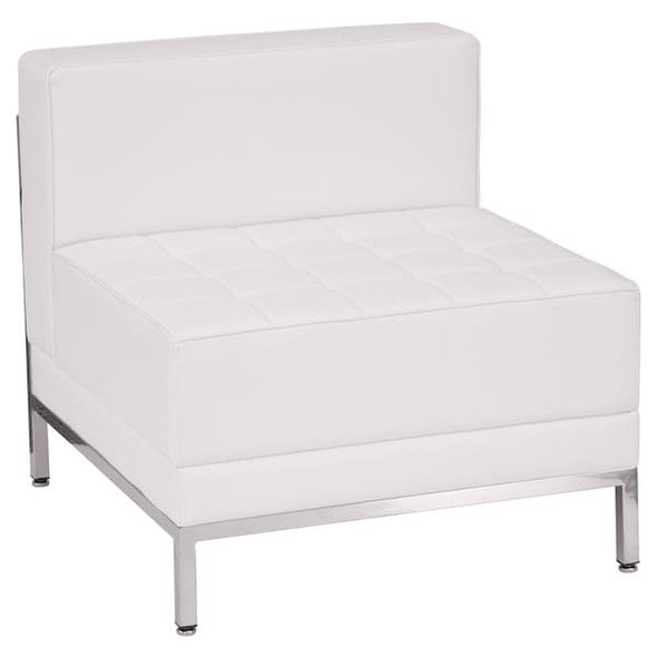 Flash Furniture Leather Middle Chair,White ZB-IMAG-MIDDLE-WH-GG Flash Furniture Leather Middle Chair,White ZB-IMAG-MIDDLE-WH-GG