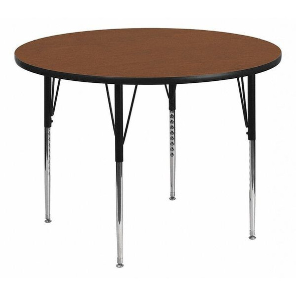 Flash Furniture Activity Table,Round,Oak,42" XU-A42-RND-OAK-H-A-GG