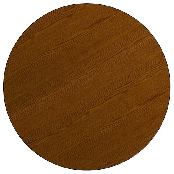 Flash Furniture Activity Table,Round,Oak,42" XU-A42-RND-OAK-H-P-GG