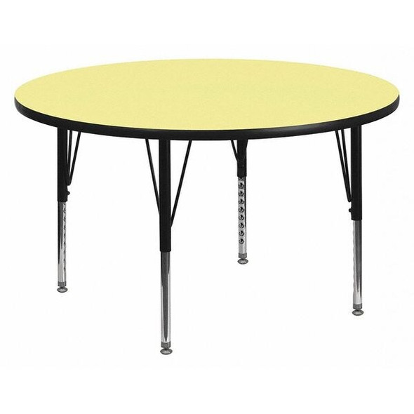 Flash Furniture Activity Table,Round,Yellow,42" XU-A42-RND-YEL-T-P-GG Flash Furniture Activity Table,Round,Yellow,42" XU-A42-RND-YEL-T-P-GG
