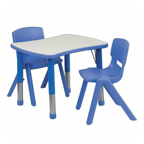Rectangle Activity Table, Plastic, Steel, Grey