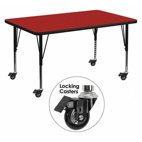 Rectangle Activity Table, Laminate, Red