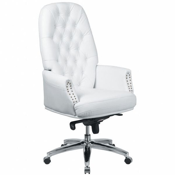 Flash Furniture White High Back Exec Chair BT-90269H-WH-GG Flash Furniture White High Back Exec Chair BT-90269H-WH-GG