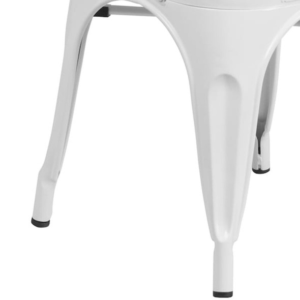 Contemporary Chair, White Back, 18 in W 20" L 33" H  CH-31230-WH-GG