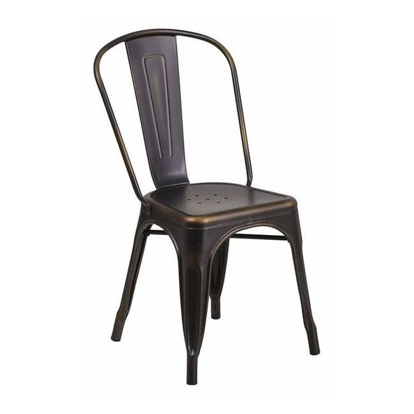 Contemporary Stackable Chair, 17-3/4 in W 20" L 33-1/2" H