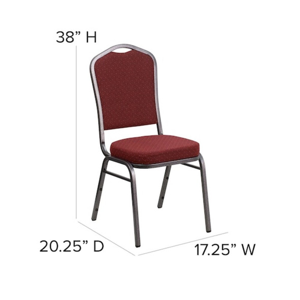 Hercules Banquet Chair, 17-1-4 in W 20-1-4" L 38" H, Fabric Seat  NG-C01-HTS-2201-SV-GG